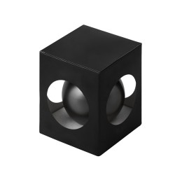 Стеклянный елочный шар "Christmas bauble", черный металлик, с серебристым колпачком в черной коробке