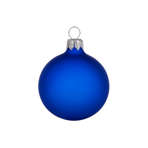 Стеклянный шар синий матовый, заготовка шара 6 см, цвет 62, матовый