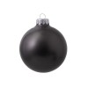 Стеклянный елочный шар "Christmas bauble", черный металлик, с серебристым колпачком в черной коробке