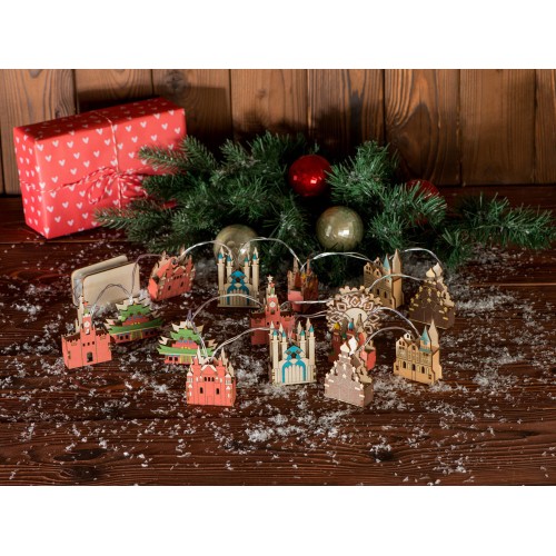 Ёлочная гирлянда с лампами в подарочной коробке «Достопримечательности России»