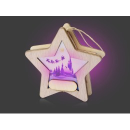 Подвеска с подсветкой, звезда (Р)