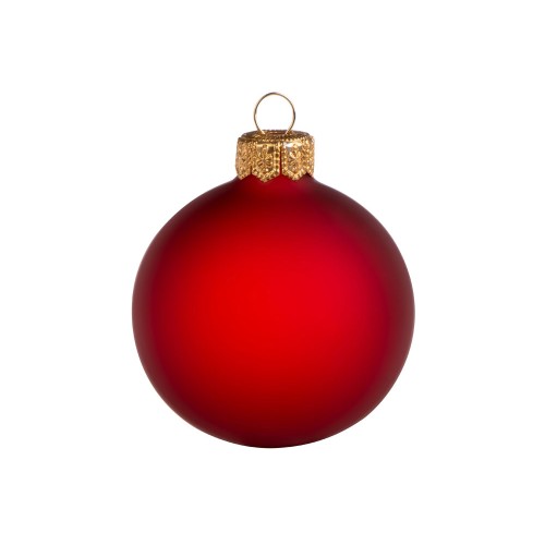 Стеклянный шар красный матовый, заготовка шара 6 см, цвет 12, матовый