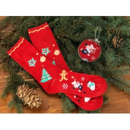Носки в шаре "Рождество" мужские, красный