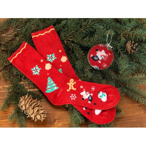 Носки в шаре "Рождество" мужские, красный