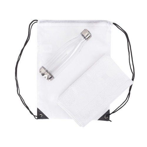 Спортивный набор с бутылкой и полотенцем «Beginner», белый