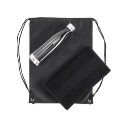 Спортивный набор с бутылкой и полотенцем «Beginner», черный