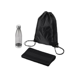 Спортивный набор с бутылкой и полотенцем «Beginner», черный