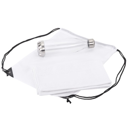 Спортивный набор с бутылкой и полотенцем «Beginner», белый