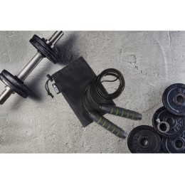 Austin, скакалка с мягкими ручками в чехле из переработанного PET-материала, зеленое яблоко