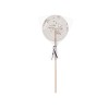 Леденец "Круг" прозрачный из изомальта с серебристой посыпкой, 30 гр.