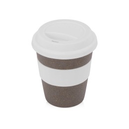 Стакан с силиконовой крышкой "Cafe", белый