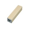 PB-wood1 Универсальное зарядное устройство power bank прямоугольной формы. 2200MAH. Белый