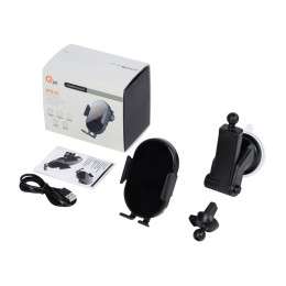 Автомобильное беспроводное зарядное устройство с датчиком "OptIQ Lite", 15 Вт, черный