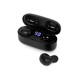 Беспроводные наушники TWS в кейсе Volts. Evolt, черный, пластик