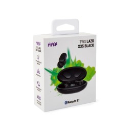 Наушники HIPER TWS Lazo X35 Black (HTW-LX35) Bluetooth 5.0 гарнитура, Черный (Р)