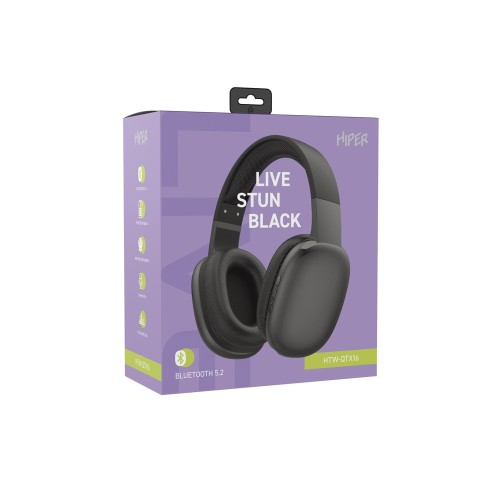 HIPER Наушники накладные Bluetooth HIPER LIVE STUN HTW-QTX16 (Р)