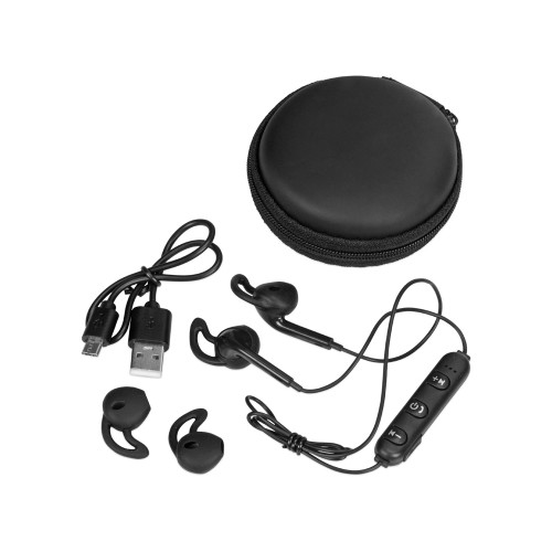 Беспроводные наушники «Get Up» с чехлом, черный