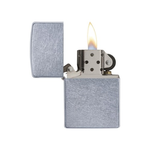 Зажигалка ZIPPO Classic с покрытием Street Chrome™, латунь/сталь, серебристая, матовая, 38x13x57 мм