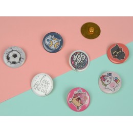 Значок металлический «Круг», золотистый