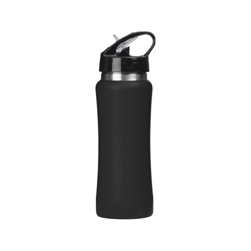 Бутылка для воды "Bottle C1", сталь, soft touch, 600 мл, черный
