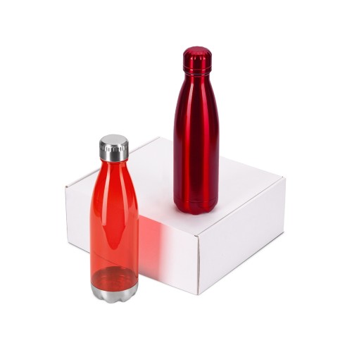 Подарочный набор с термосом и бутылкой «Bottle set», красный
