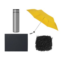 Подарочный набор с зонтом и термосом, желтый