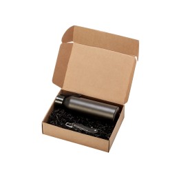 Подарочный набор с бутылкой для воды и ножом «Tourist», черный