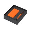Подарочный набор c пластиковой ручкой, повербанком С2, 10000 mAh, оранжевый