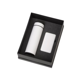 Подарочный набор с термосом и повербанком С2, белый