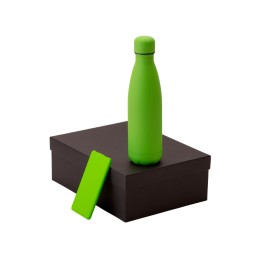 Подарочный набор с термобутылкой и повербанком С1, 5000 mAh, зеленое яблоко