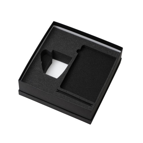 Подарочный набор с блокнотом С2, пластиковой ручкой и кружкой, фиолетовый