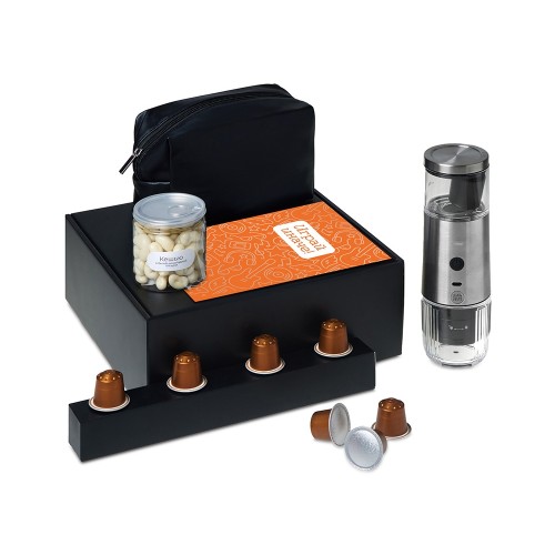 Подарочный набор «Re:y. Boost» с кофемашиной, капсулами и косметичкой