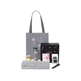 Подарочный набор «Re:f. Walk» с палантином, шоппером и термосом, серый