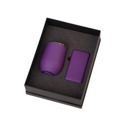Подарочный набор с термокружкой и повербанком С2, 10000 mAh, фиолетовый