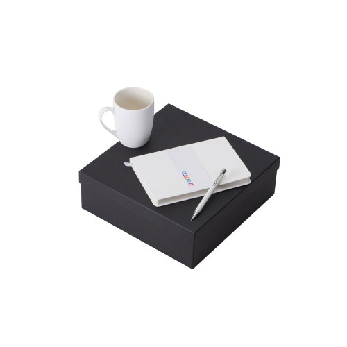 Подарочный набор с блокнотом С2, металлической ручкой и кружкой, белый