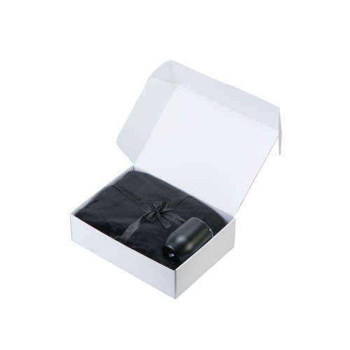 Подарочный набор «Dreamy hygge» 2.0 с пледом и термокружкой, черный