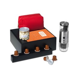 Подарочный набор «Re:y. Boost» с кофемашиной, капсулами и косметичкой