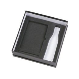 Подарочный набор c блокнотом C1, ручкой и термобутылкой, темно-синий