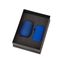 Подарочный набор с термокружкой и повербанком С2, 10000 mAh, синий