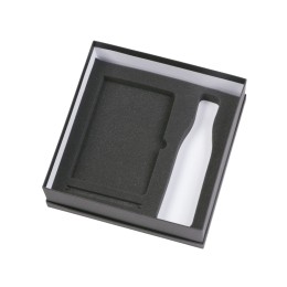 Подарочный набор c блокнотом C2, ручкой и термобутылкой, зеленое яблоко