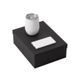 Подарочный набор с термокружкой и повербанком С1, 5000 mAh, белый