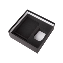 Подарочный набор c блокнотом C1, ручкой и термокружкой, темно-синий