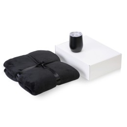 Подарочный набор «Dreamy hygge» 2.0 с пледом и термокружкой, черный