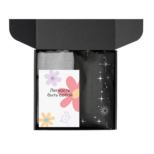 Подарочный набор «Re:f. Walk» с палантином, шоппером и термосом, серый