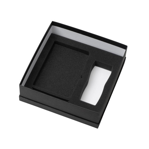 Подарочный набор с блокнотом С3, металлической ручкой и термокружкой, темно-синий