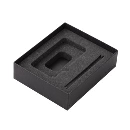 Подарочный набор c пластиковой ручкой, повербанком С1, 5000 mAh, фиолетовый