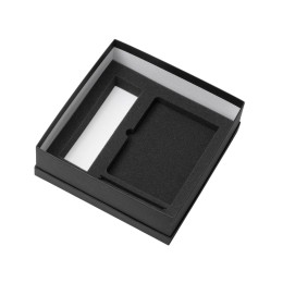 Подарочный набор с блокнотом С3, металлической ручкой и термосом, черный