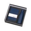 Подарочный набор c блокнотом C1, ручкой и термобутылкой, темно-синий