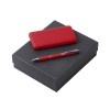 Подарочный набор c ручкой и повербанком 10000 mAh, красный