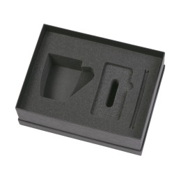 Подарочный набор c кружкой, пластиковой ручкой и повербанком С2, 10000 mAh, серый